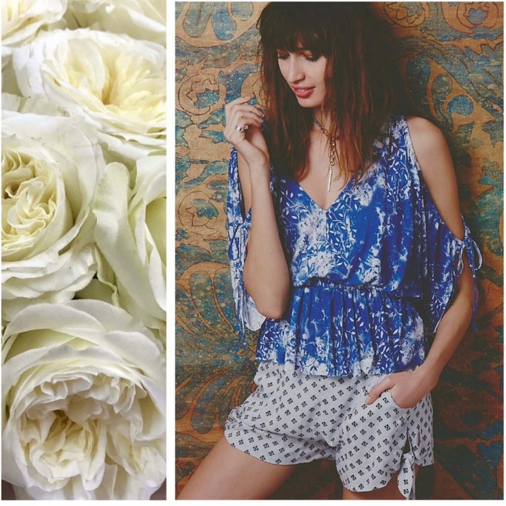 FREE PEOPLE Abracadabra Cold Shoulder Peplum Blouse - Size M